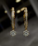 Floral Diamond Dangling Earring - Image 3