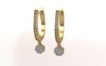 Floral Diamond Dangling Earring - Image 6