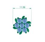 floral cluster diamond stud earrings - Image 11