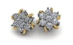 floral cluster diamond stud earrings - Image 10