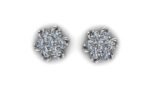 floral cluster diamond stud earrings - Image 6