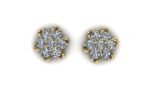 floral cluster diamond stud earrings - Image 5