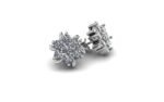floral cluster diamond stud earrings - Image 4
