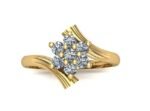 14K Floral Lab Grown Diamond Ring - Image 9