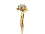 14K Floral Lab Grown Diamond Ring - Image 7