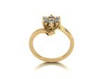 14K Floral Lab Grown Diamond Ring - Image 6
