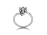 14K Floral Lab Grown Diamond Ring - Image 3