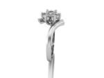 14K Floral Lab Grown Diamond Ring - Image 4