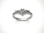 Crown Heart Ring - Image 4