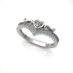 Crown Heart Ring