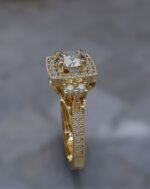 Halo Diamond Engagement Ring - Image 2