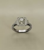 Halo Diamond Engagement Ring - Image 8