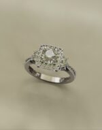 Halo Diamond Engagement Ring - Image 9
