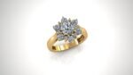 Floral halo engagement ring - Image 6