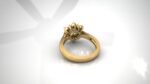 Floral halo engagement ring - Image 4