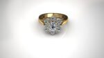 Floral halo engagement ring - Image 3