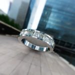 Princess Cut Channel Setting Wedding Band