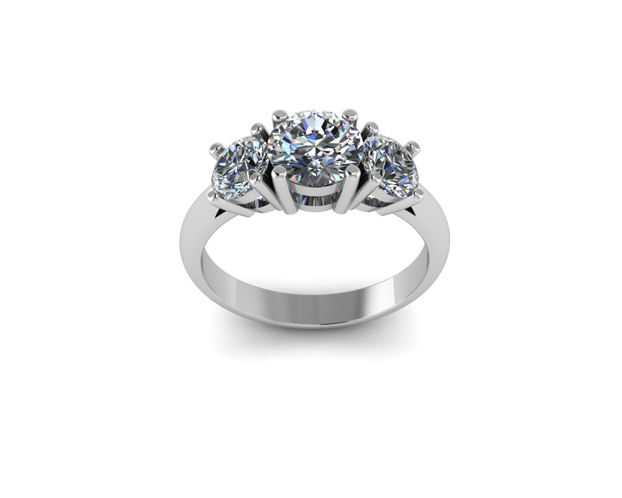 Ladies Ring - 00LR46 Rend 9 Trilogy Solitarie Diamond Ring - Image 1