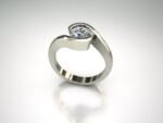 Half Bezel Diamond Solitaire Ring - Image 6