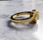 Asymmetrical round brilliant-cut diamond engagement - Image 8