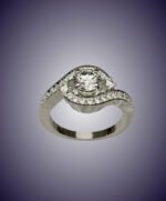 Asymmetrical round brilliant-cut diamond engagement - Image 5