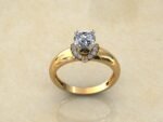 Two Tone Engagement Ring - Image 8