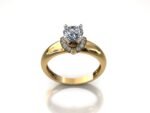 Two Tone Engagement Ring - Image 7