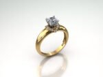 Two Tone Engagement Ring - Image 6
