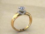 Two Tone Engagement Ring - Image 9