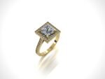 Prinecess Cut Engagement Ring - Image 8