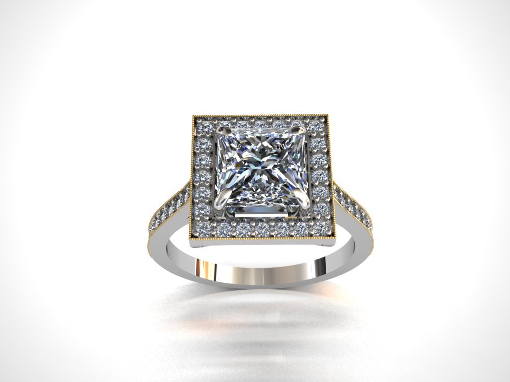 Princess ring pic second 5 Prinecess Cut Engagement Ring - Image 1